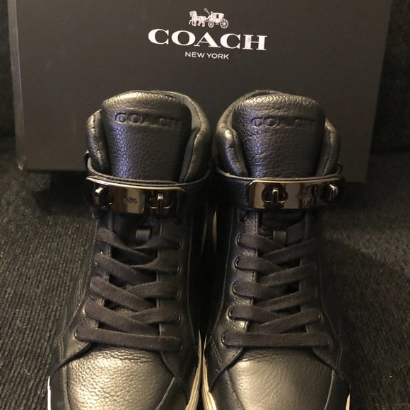 COACH WOMEN LEATHER SNEAKERS - Picture 1 of 7